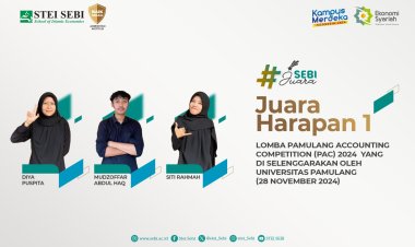 Juara Harapan 1, Pamulang Accounting Compettition 2024, Universitas Pamulang, 29 November 2024