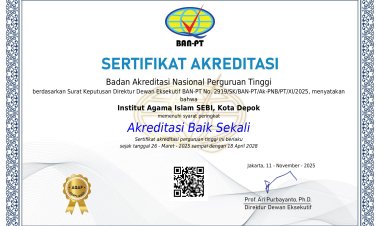 Institut SEBI Resmi Menyelesaikan Proses Migrasi Institusi dan Menerima Sertifikat Akreditasi Institusi dari BAN-PT